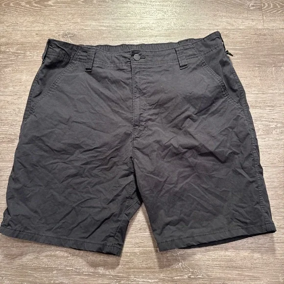 Wrangler Cargo Shorts Mens 38 Black Cotton Blend Hiking Fishing 8