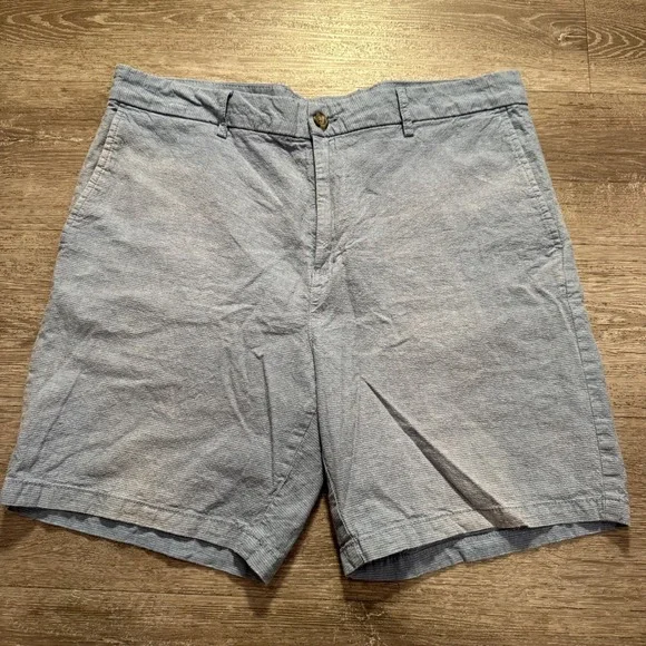 Old Navy Shorts Mens 38 Blue Linen Blend Slim Fit Casual Summer Beach 8