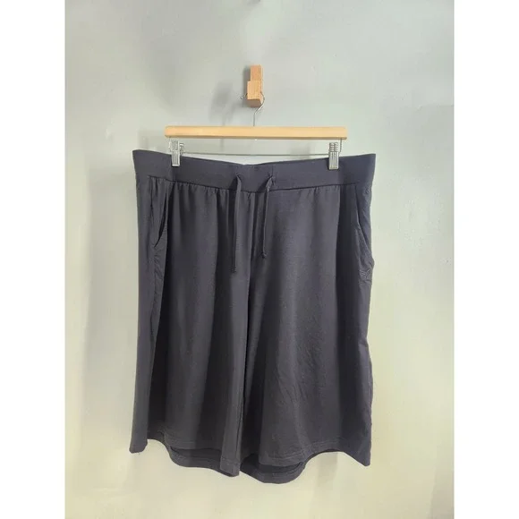 Cozy Earth Bamboo Lounge Shorts Mens XXL Black Drawstring Pockets Breathable