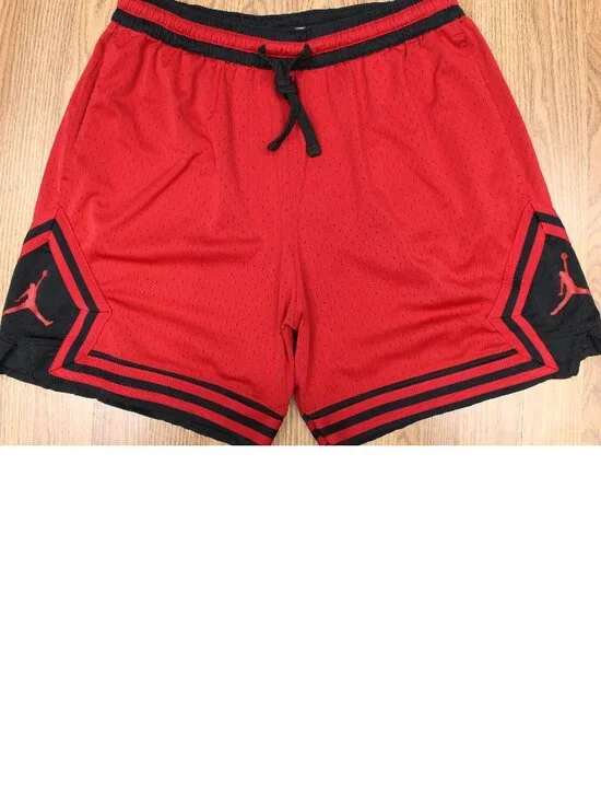 JORDAN RED & BLACK POLYESTER MESH ATHLETIC SHORTS Sz 2X-LARGE, XXL