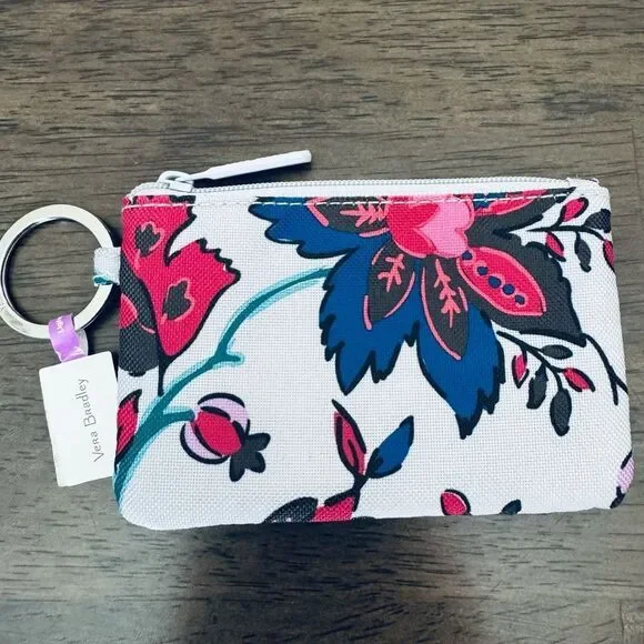 Vera Bradley Lighten Up Vineyard Floral Zip ID Case