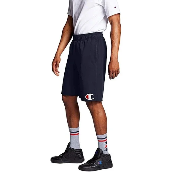 Champion Mens 10 Inch Powerblend Shorts Size Small Navy New