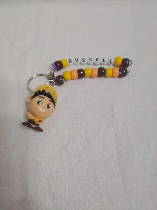 Disney Doorable Russell Handmade Beaded  Keychain