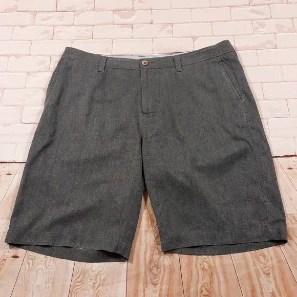 Tommy Bahama Chino Shorts Silk Blend Mens Size 36 x 10.5 Gray Casual