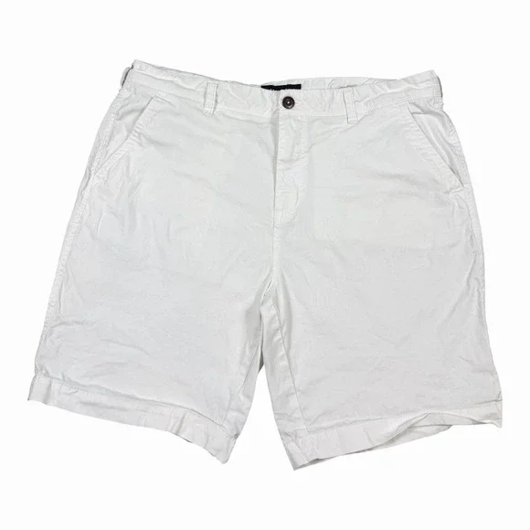 Aeropostale Men's Chino Shorts Mid Rise Regular Fit White Size 36