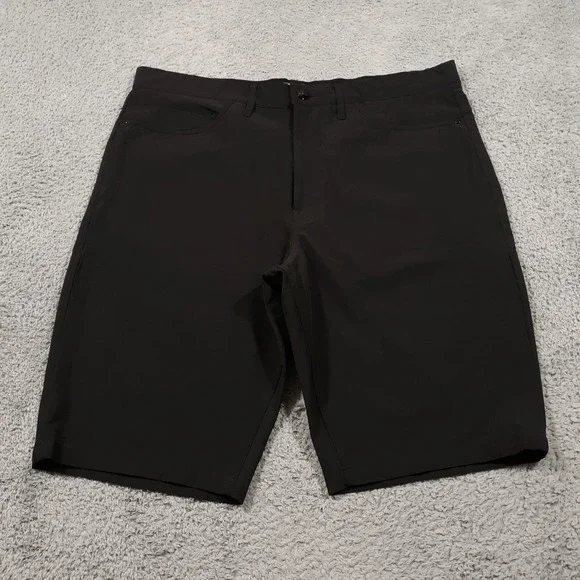 G-Mac Apparel Shorts Mens Size 36 x 10.5 Black Performance Flat Front Golf