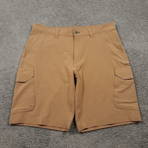 Eddie Bauer Shorts Mens Size 35 x 10 Hiking Outdoor Camping Travel Brown Cargo