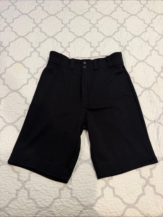Rawlings Men's Black Flat-Front Athletic Shorts