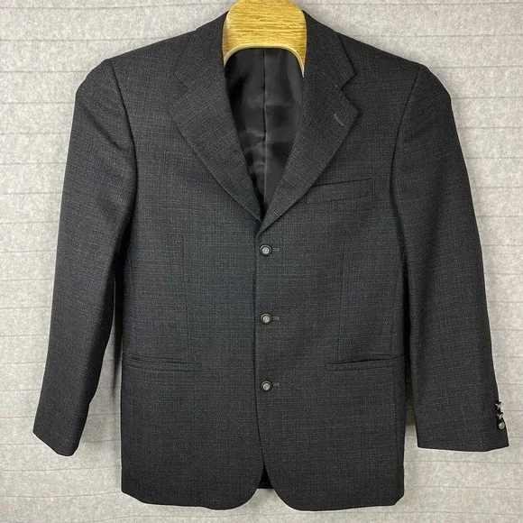 Palo Savino Blazer Jacket 40R Wool‎ Gray 3-Button