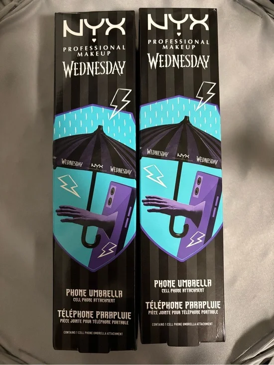 NYX black & Purple Wednesday Phone Umbrella - Set of 2