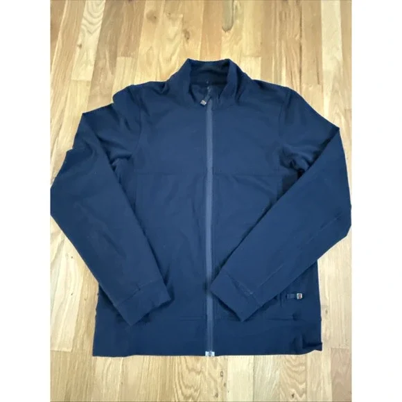 Lululemon Sojourn Black Jacket Mens size‎ Large Full Zip Warpstreme M4616S
