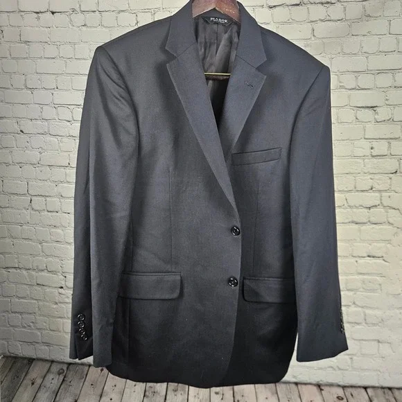 Jos‎ A Bank Signature Collection Navy Blue 100% Wool Blazer Sport Coat 42 RG