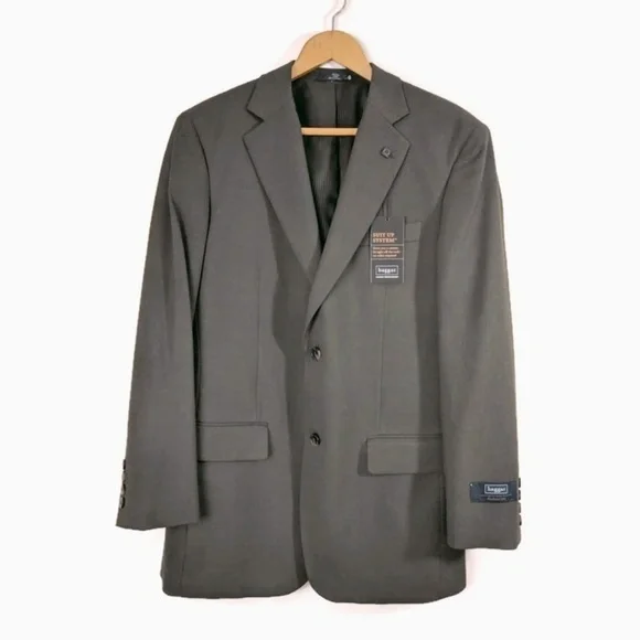Haggar Suit Jacket Mens 38 R Brown Suit Up‎ System