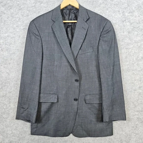 Von Maur Hart Schaffner Marx Gold Trumpeter‎ Gray Wool Blazer Men's 42S Preppy