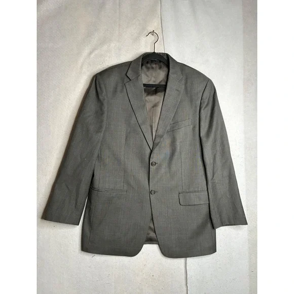 Tommy Hilfiger Mens 41R Grey Glen Plaid 100% Wool‎ 2-Button Blazer Sport Coat