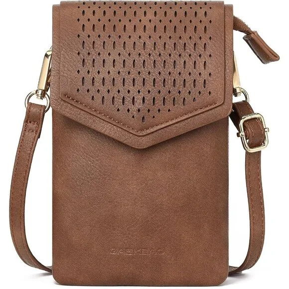 Small Leather Crossbody Bag Women Cell Phone Purse with Compartments