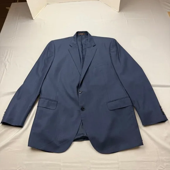 Peter Millar Blazer Mens 48T‎ Blue 100% Wool 2 Button Tailored Suit Jacket