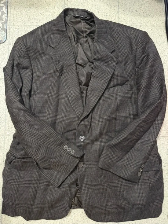 Men's Grey Glen Plaid Blazer - Classic Two-Button Sport Coat