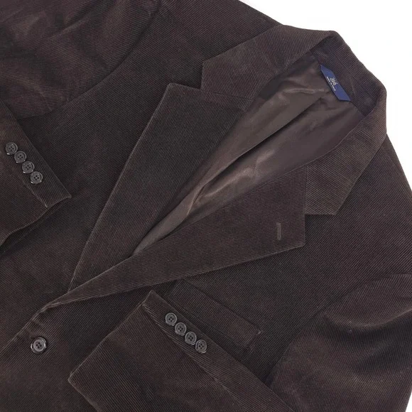 Brooks Brothers 346 Corduroy Sport Coat Brown Blazer 43R Career Classic Heritage