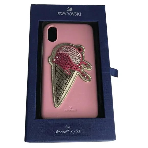 Swarovski Ice Cream  iPhone XS / X Case pink