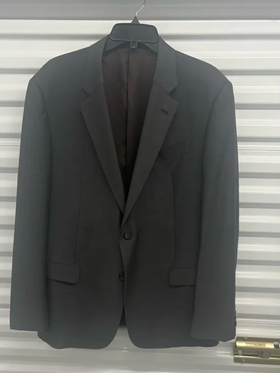 Armani Collezioni Black Single-Breasted Men's Blazer Gray