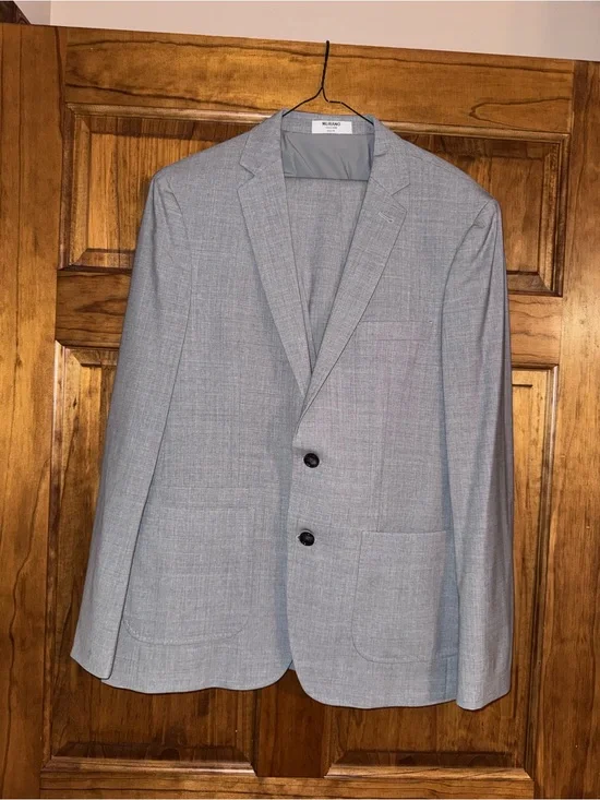 Murano Light Gray Men's Two-Button Blazer
