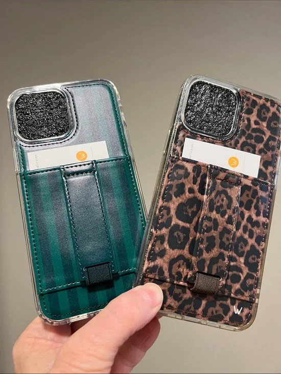 Walli Case Bundle Leopard Evergreen Stripe Acta Collab IPhone 13 Pro Max New