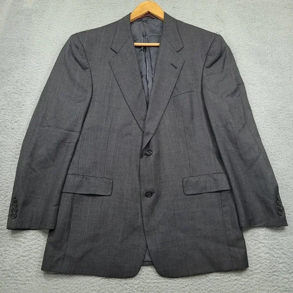 Hart Schaffner & Marx Dillard's Men's‎ 40R (44) Blazer Vintage Wool Gray Plaid