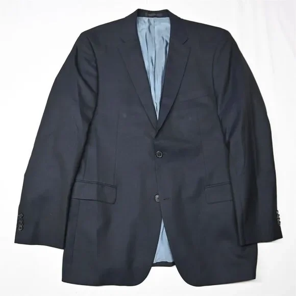 Hugo Boss 44L Navy Hopsack Pasolini US Guabello Wool Sport Coat Jacket‎ Suit