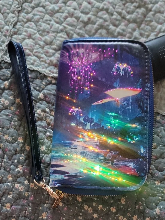 DISNEY Parks Avatar Pandora Light Up Wristlet clutch Wallet