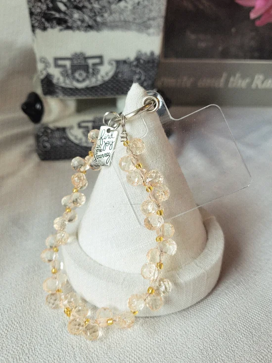 Phone Charm Crystal Bead Wristlet