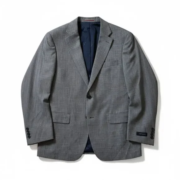 Tommy Hilfiger New Mens Wool Blend Blazer Sport Jacket Houndstooth 40R Corp Core