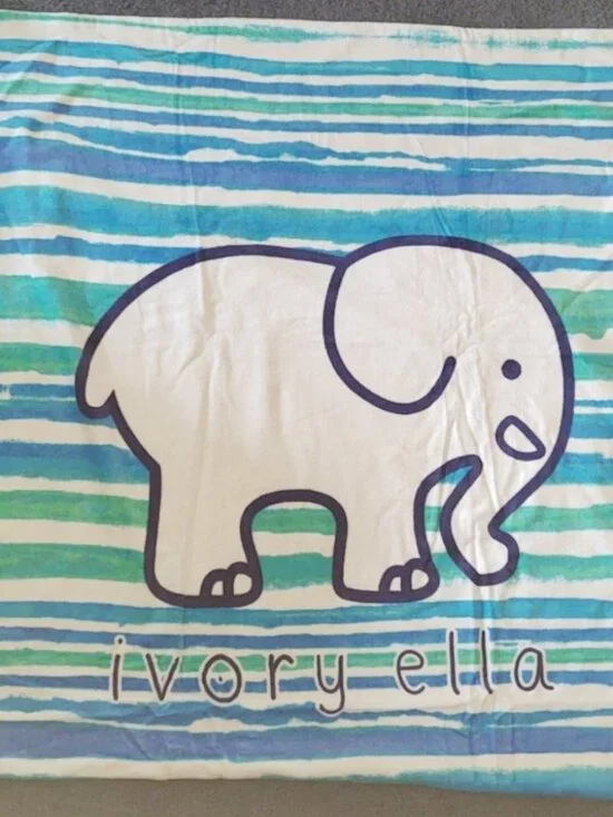 NWT Ivory Ella Oversized Striped Beach Towel