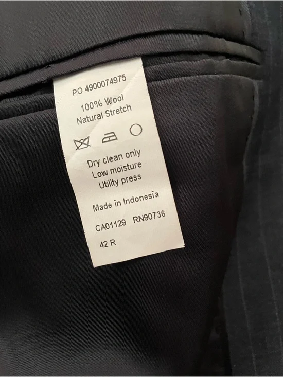 Calvin Klein Men's Black Wool Suit Jacket
