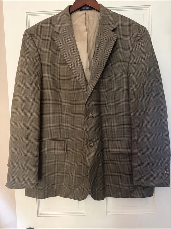 Men's Nautica Glen Plaid Brown Blazer