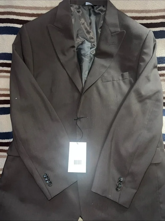 Men's Classic Brown Two-Button Blazer