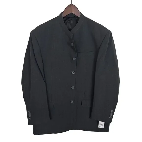 NWT Weaverland Collection Charcoal Gray Clerical Suit Blazer Jacket Men's 46S