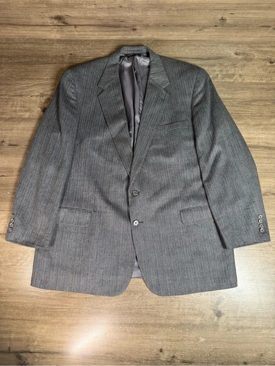 VTG Tom James EC Men’s USA Union Made Window Paine Herringbone Wool Blazer SC