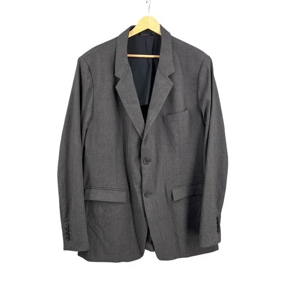 Ministry of Supply Gray‎ Stretch Blazer Jacket Mens 46 Two Button Tech Fabric