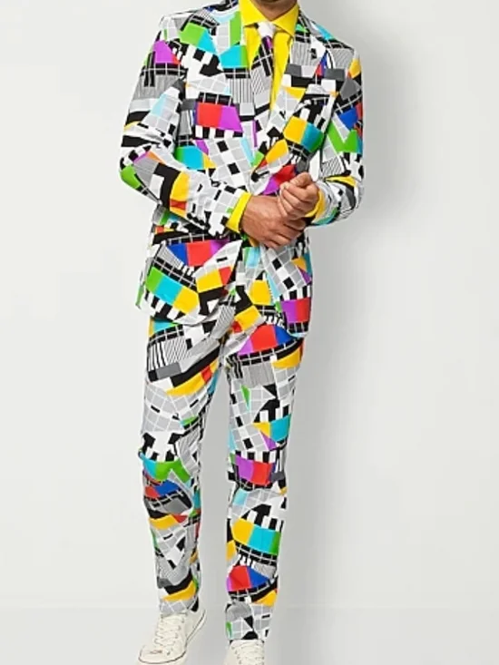 Men's OPPOSUITS 3Pc Suit Set, Blazer Pants And Tie Size 42