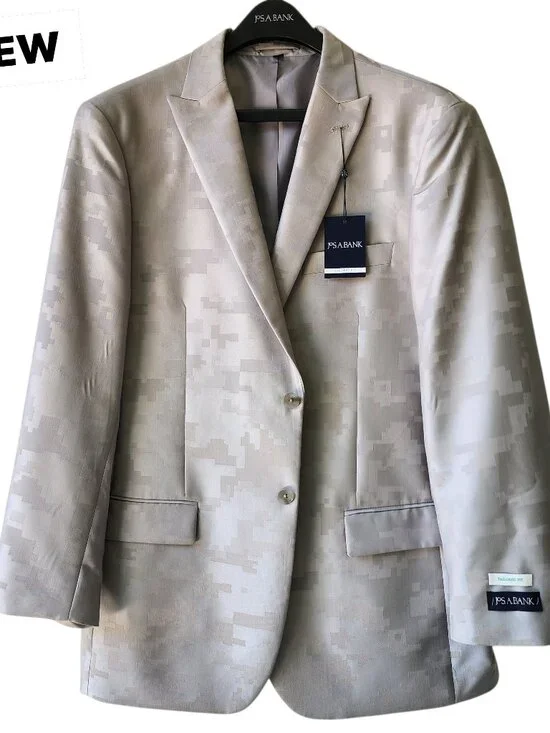 Jos. A. Bank Light Tan Digital Camo Sport Coat Blazer
