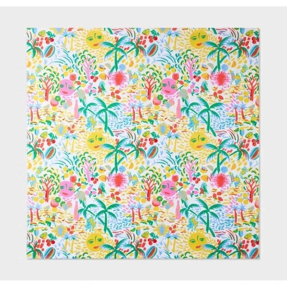 Roller Rabbit x Target Vacation Reversible Two Person Beach Towel Yellow/Green