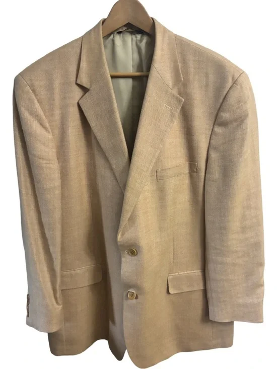 46 R BROOKS BROTHERS Orange  SILK WOOL Linen Ramie Blazer Sport Coat Jacket