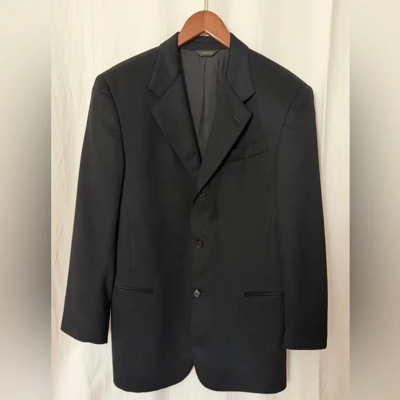 Donna Karen - Men’s 100% Cashmere Blazer Jacket- Black - Sz 40R* Shirt Sleeves
