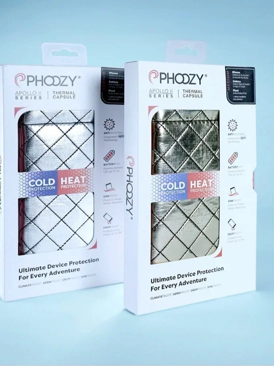 PHOOZY Apollo II Thermal Capsule - Silver Quilted Device Sleeve