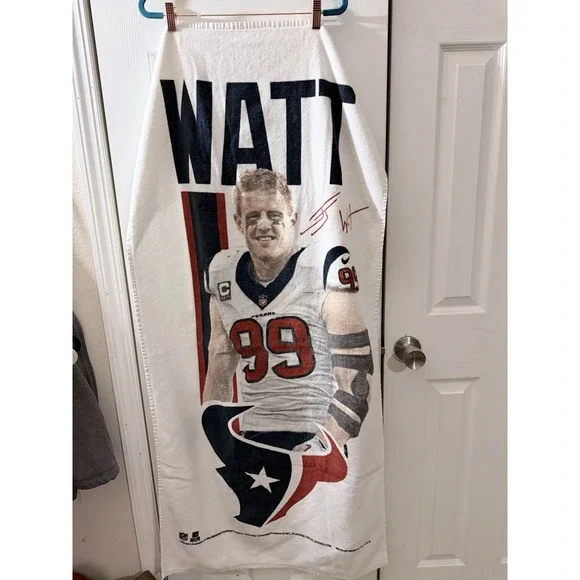Houston Texans Towel 30x60 Beach Style JJ Watt Design
