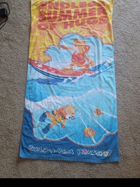 Build-A-Bear Workshop 'Endless Summer of Hugs' Beach Towel - Blue/Yellow/Orange