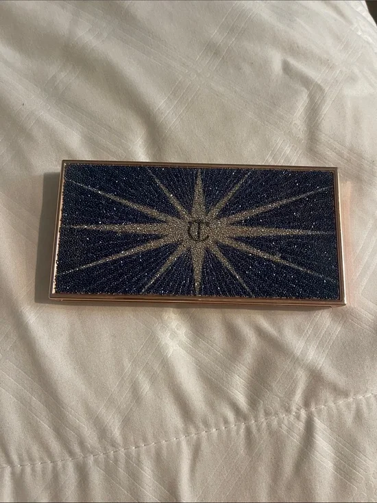 Charlotte Tilbury Navy and Gold Star Beaded Phone Case