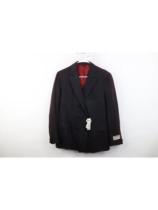 Deadstock Vtg 50s Mens 40R Rayon Gabardine Double Breasted Suit Blazer Jacket