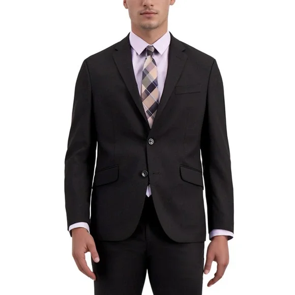 Kenneth Cole‎ Reaction Sport Coat Mens 42R Black Techni-Cole Blazer Suit Jacket